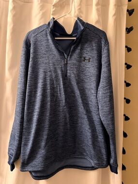 Under Armour Men's Heathered Blue Quarter-Zip Pullover
